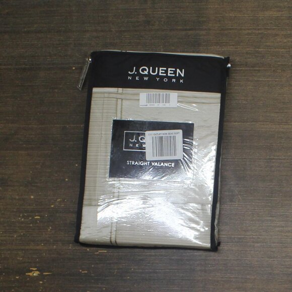 NWT J. Queen New York Straight Valance Patterned Flax Brown 18"x88 - Picture 3 of 6